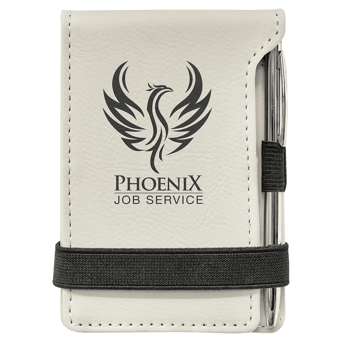 Laserable Leatherette Mini Notepad with Pen