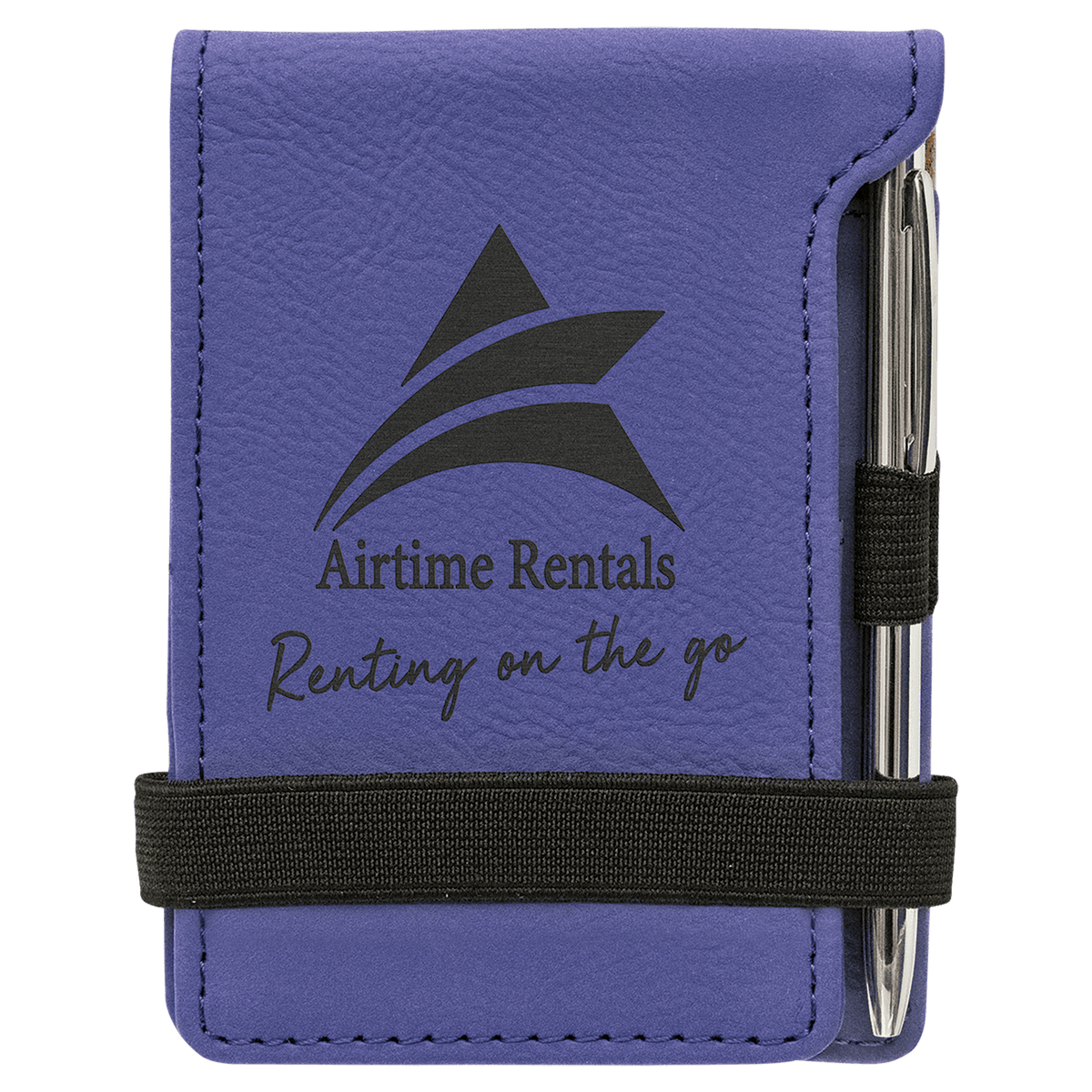 Laserable Leatherette Mini Notepad with Pen