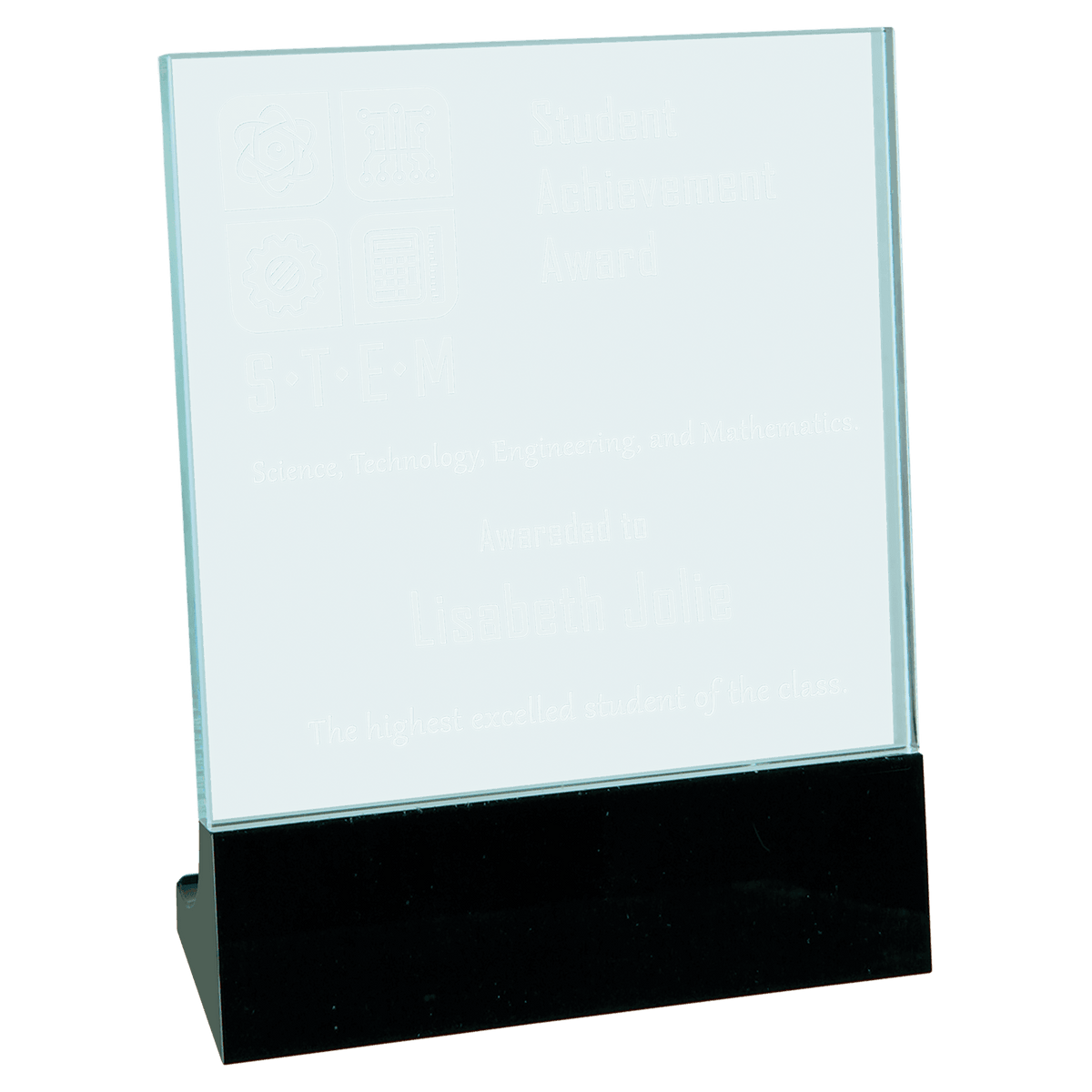 Glass Stand Up Award