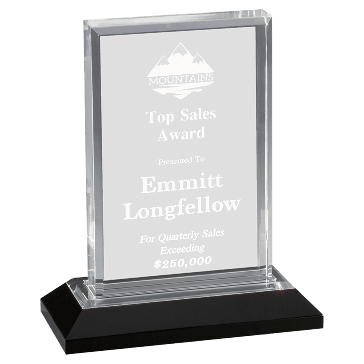 Beveled Impress Acrylic Award