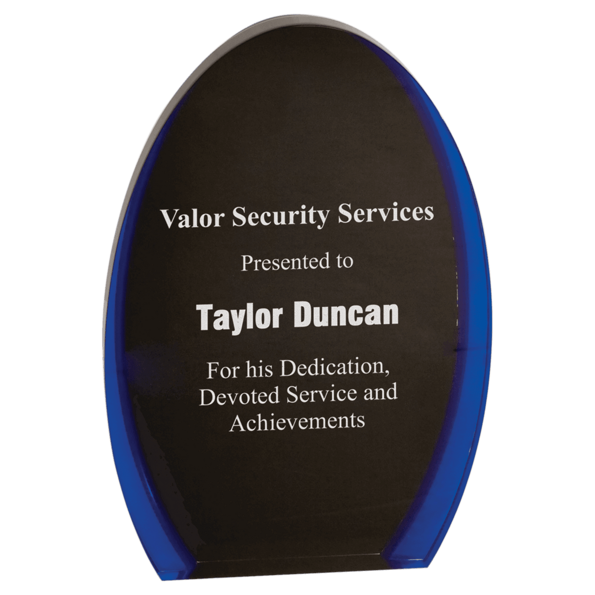 /Blue Luminary Oval Acrylic Award