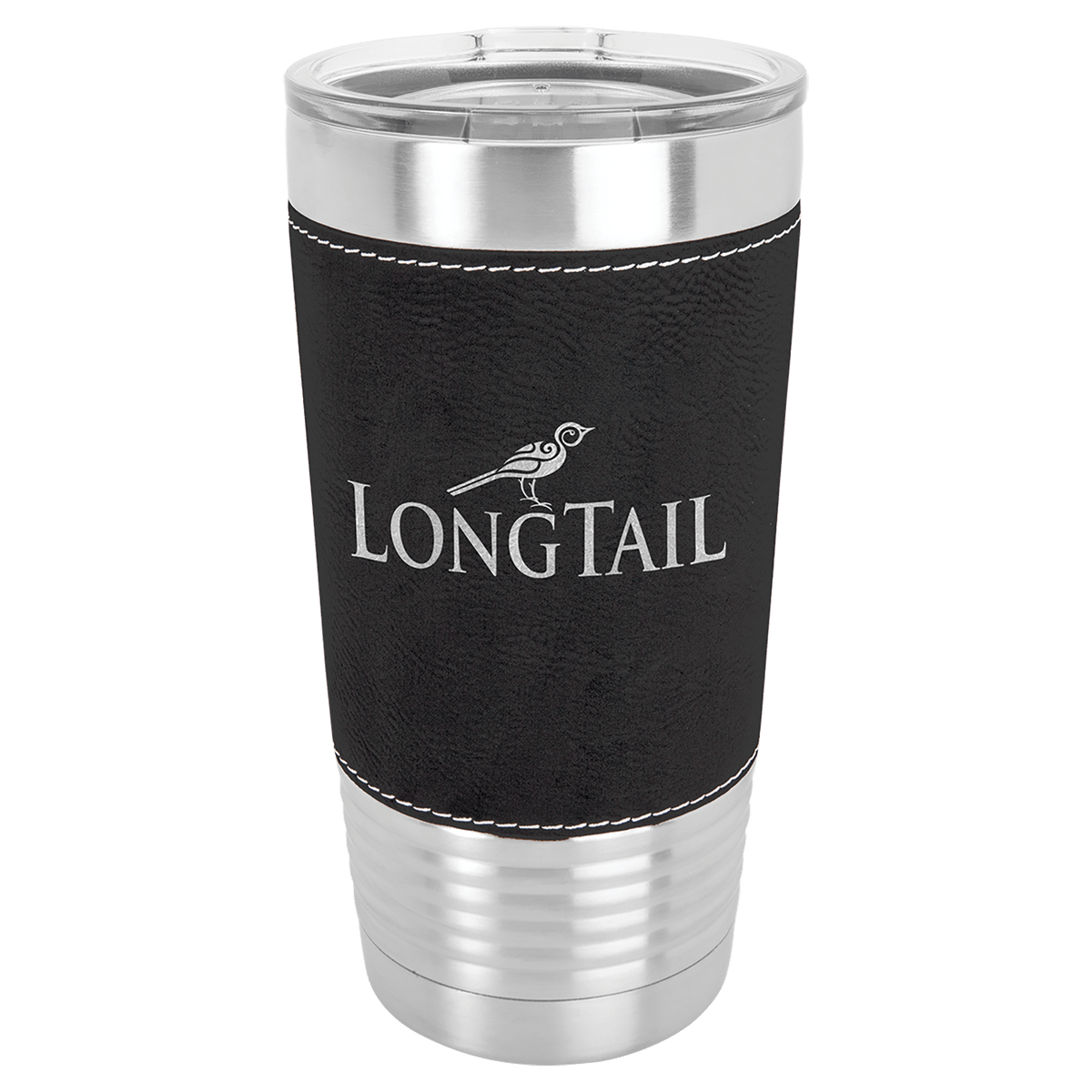 Polar Camel 20 oz. Light Brown Leatherette Grip Tumbler with Standard Lid