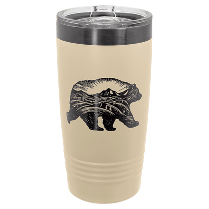 Polar Camel 20 oz. Black/ ION-Plated Ringneck Tumbler with Slider Lid