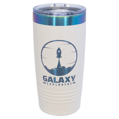 Polar Camel 20 oz. Black/ ION-Plated Ringneck Tumbler with Slider Lid