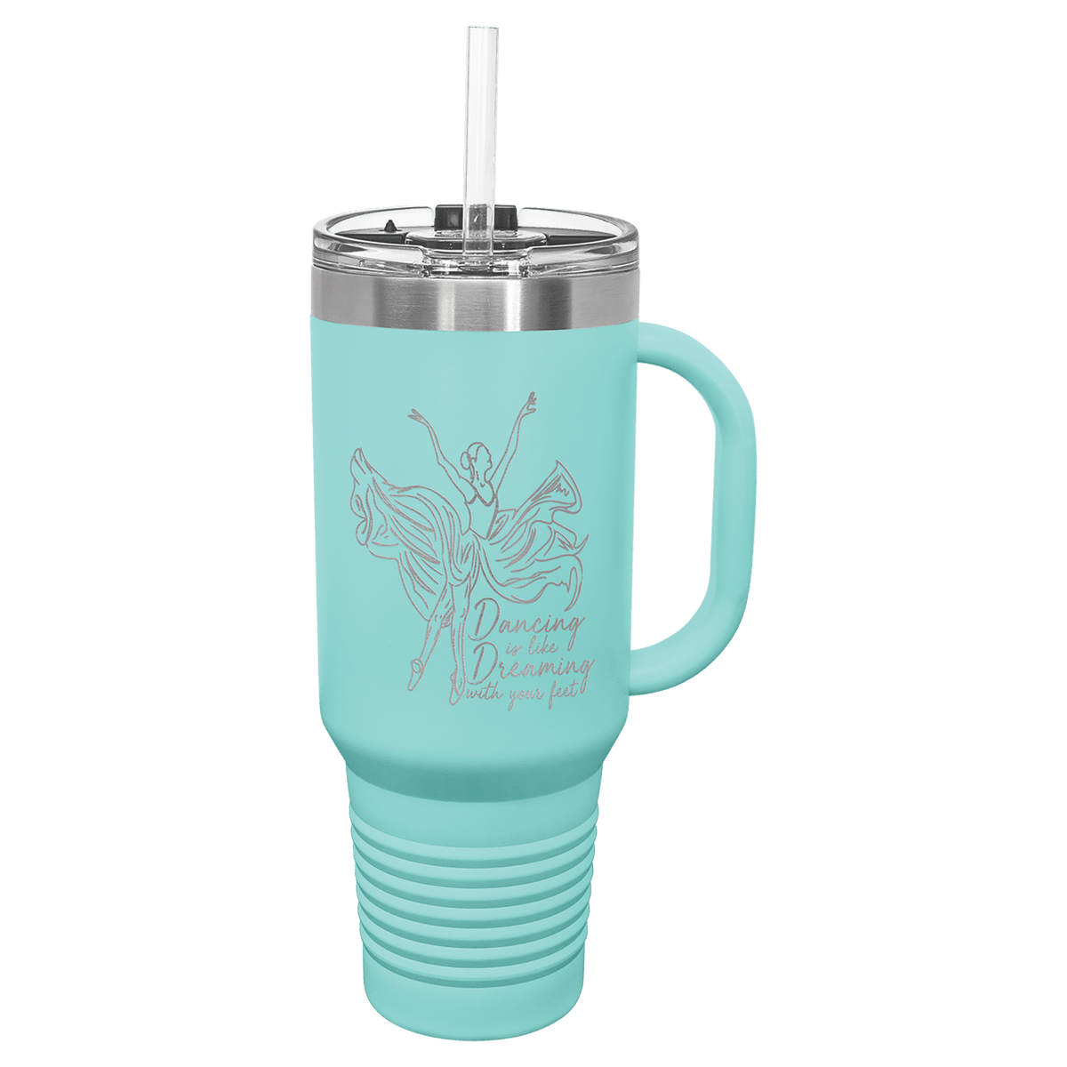 Polar Camel 40 oz. Travel Mug with Snap Lid & Straw