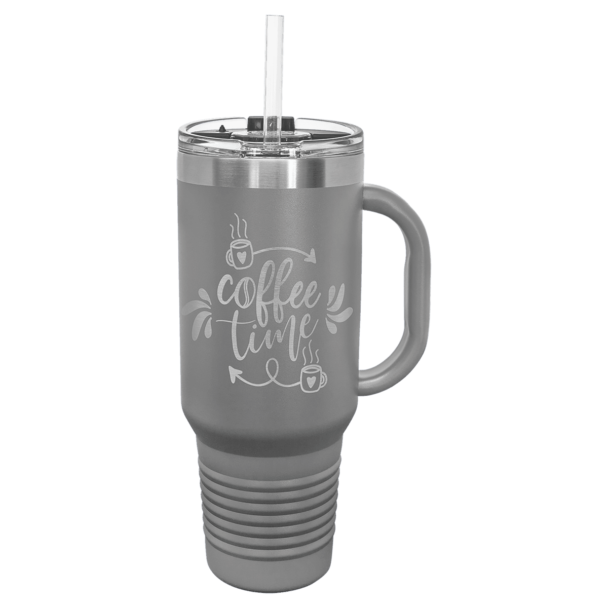 Polar Camel 40 oz. Travel Mug with Snap Lid & Straw