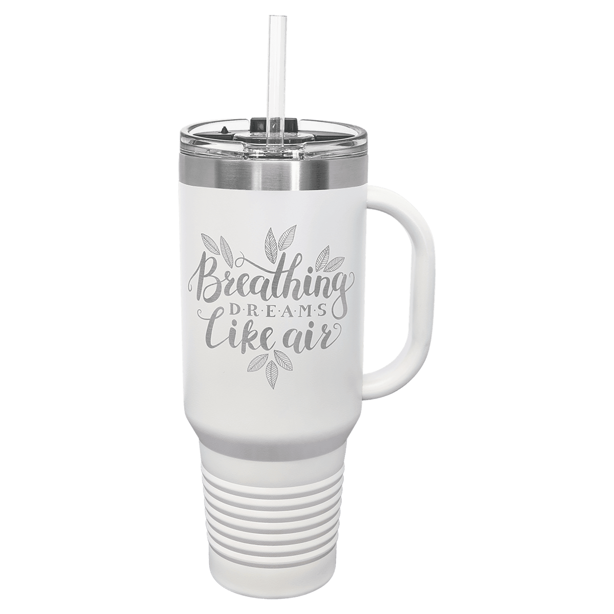 Polar Camel 40 oz. Travel Mug with Snap Lid & Straw