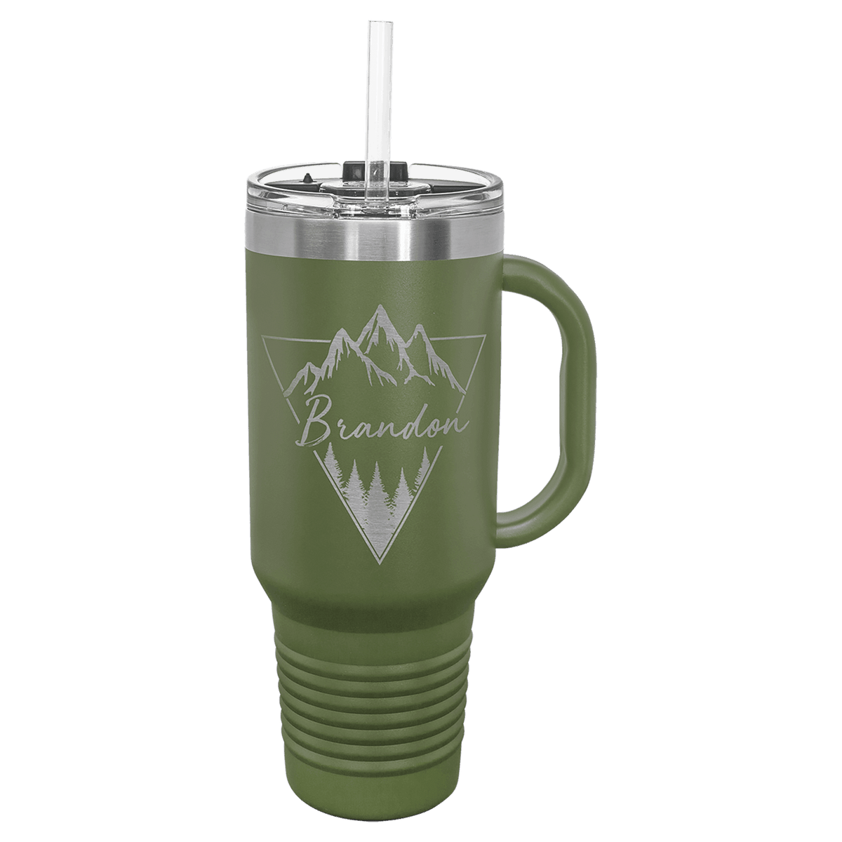 Polar Camel 40 oz. Travel Mug with Snap Lid & Straw