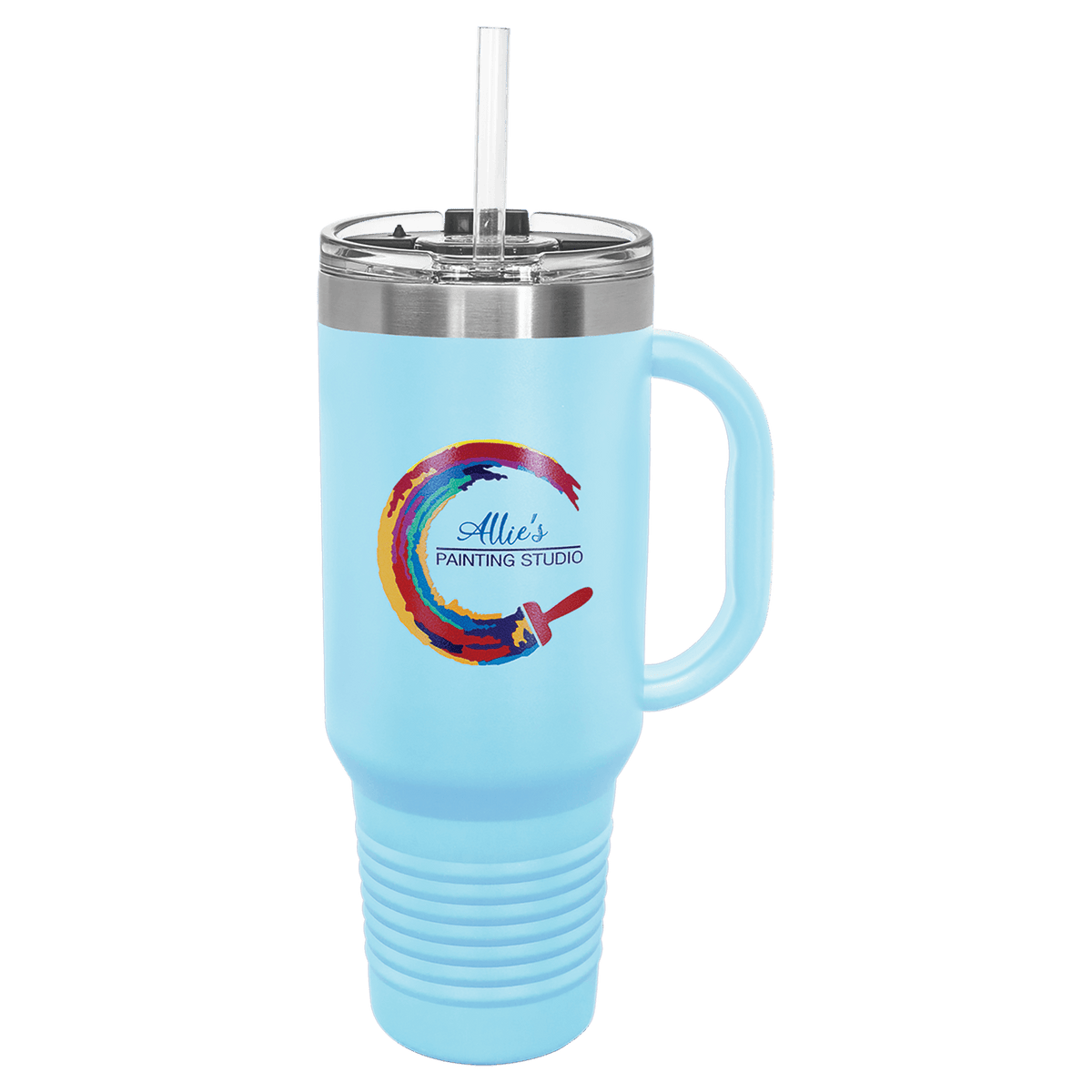 Polar Camel 40 oz. Travel Mug with Snap Lid & Straw