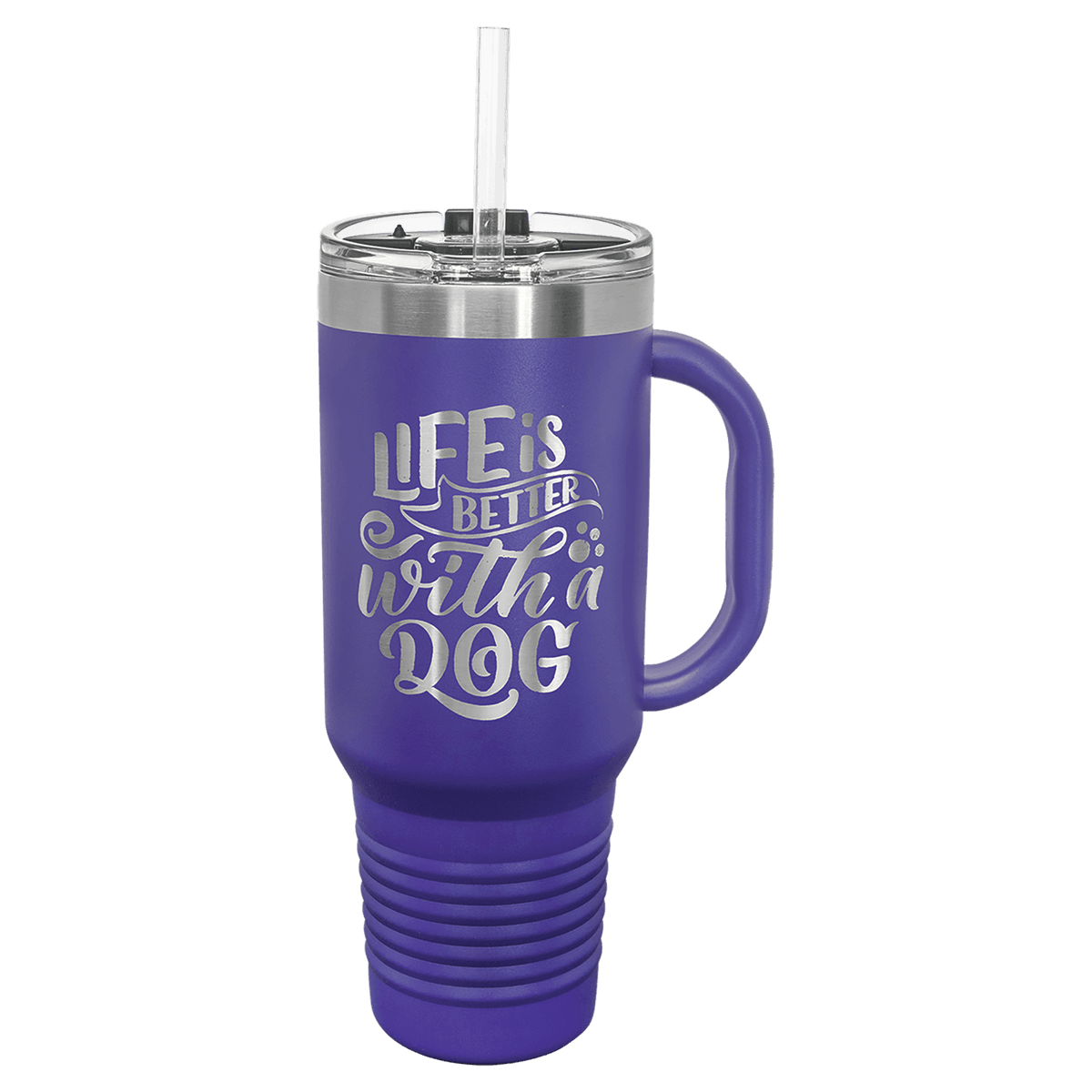 Polar Camel 40 oz. Travel Mug with Snap Lid & Straw