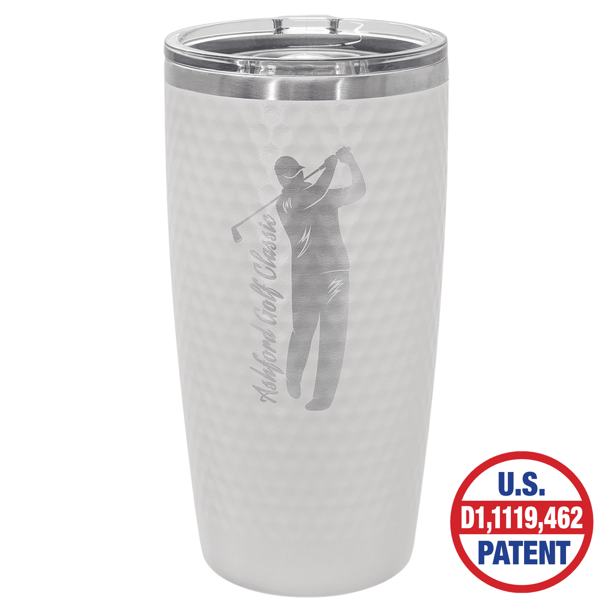 Polar Camel 20 oz. Golf Tumbler - Full Dimples and Slider Lid