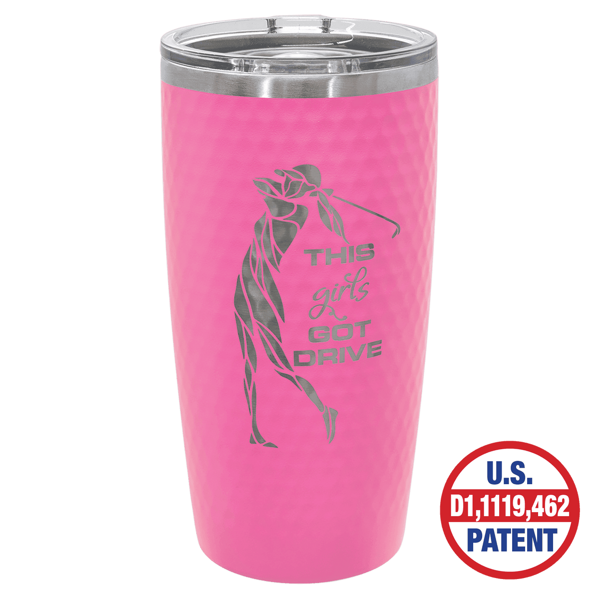 Polar Camel 20 oz. Golf Tumbler - Full Dimples and Slider Lid