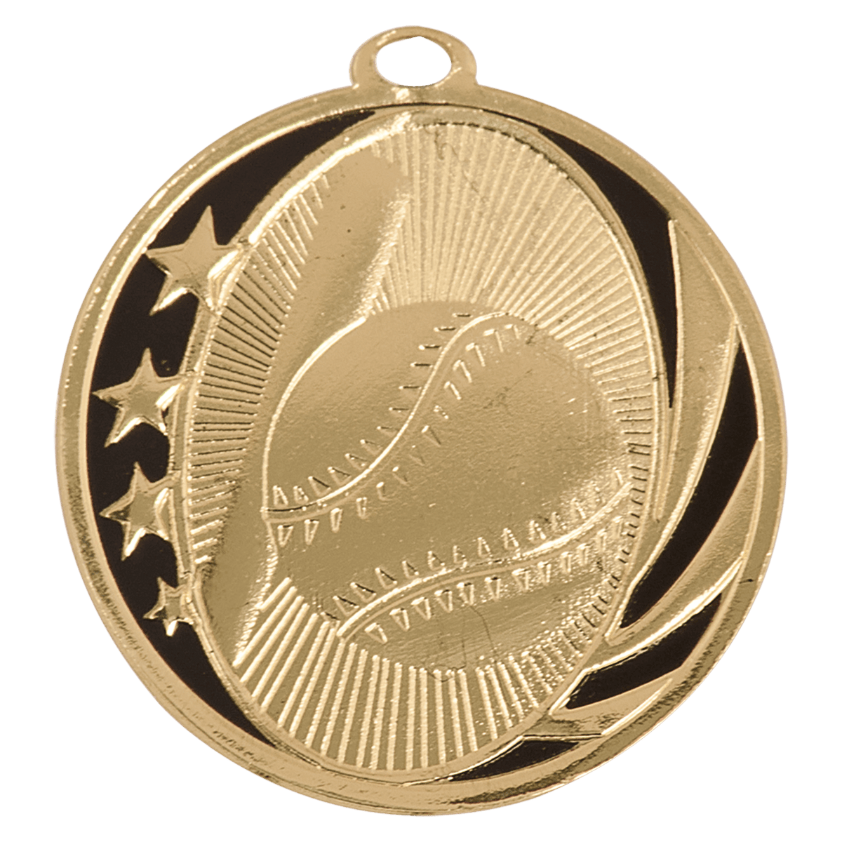 Baseball/Softball Laserable MidNite Star Medal Award