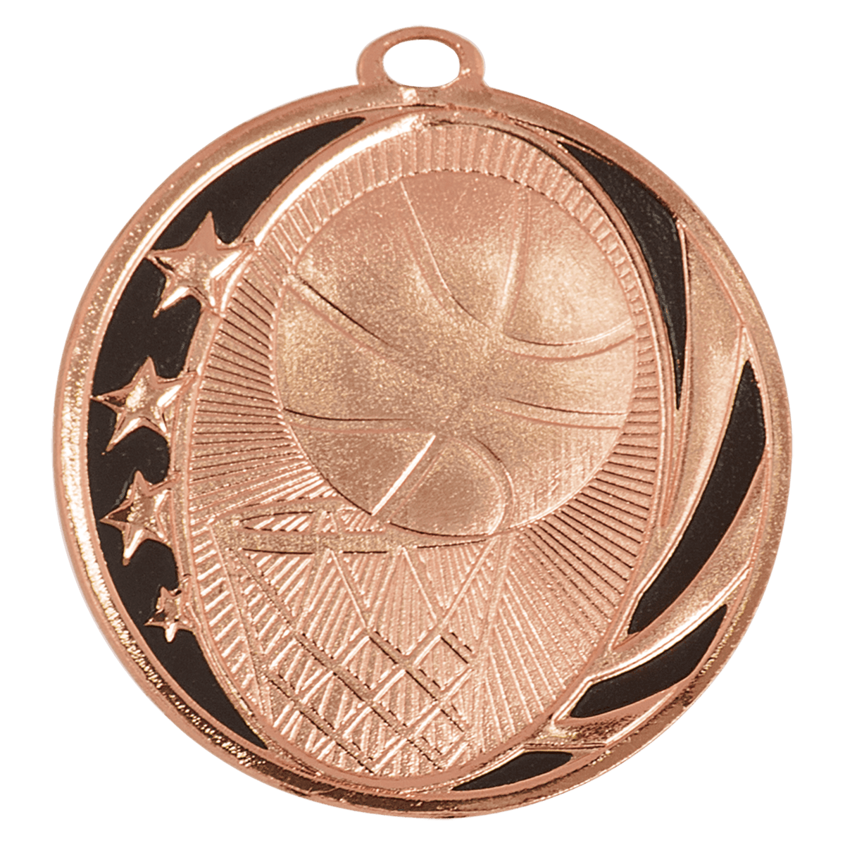 Basketball Laserable MidNite Star Medal Award