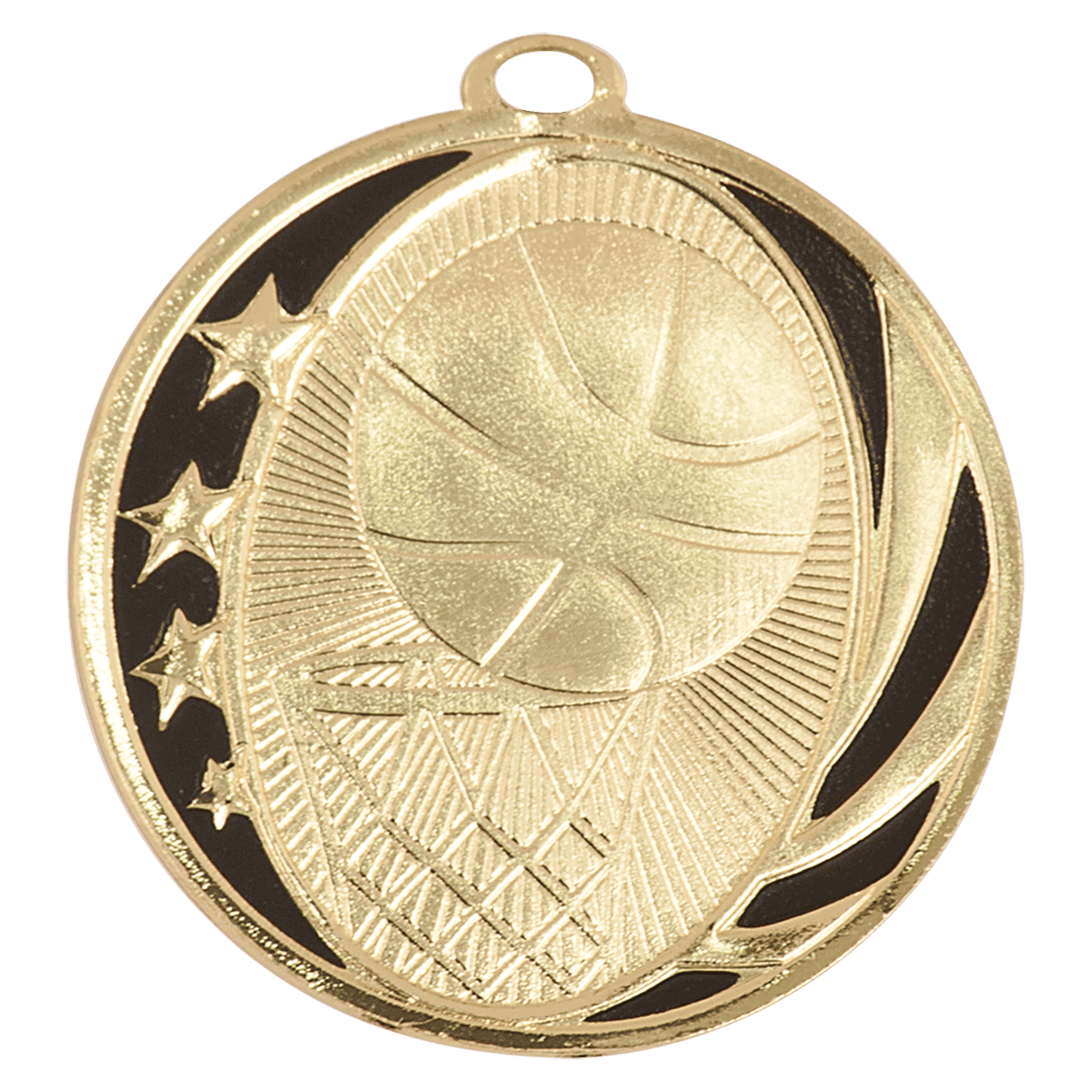Basketball Laserable MidNite Star Medal Award