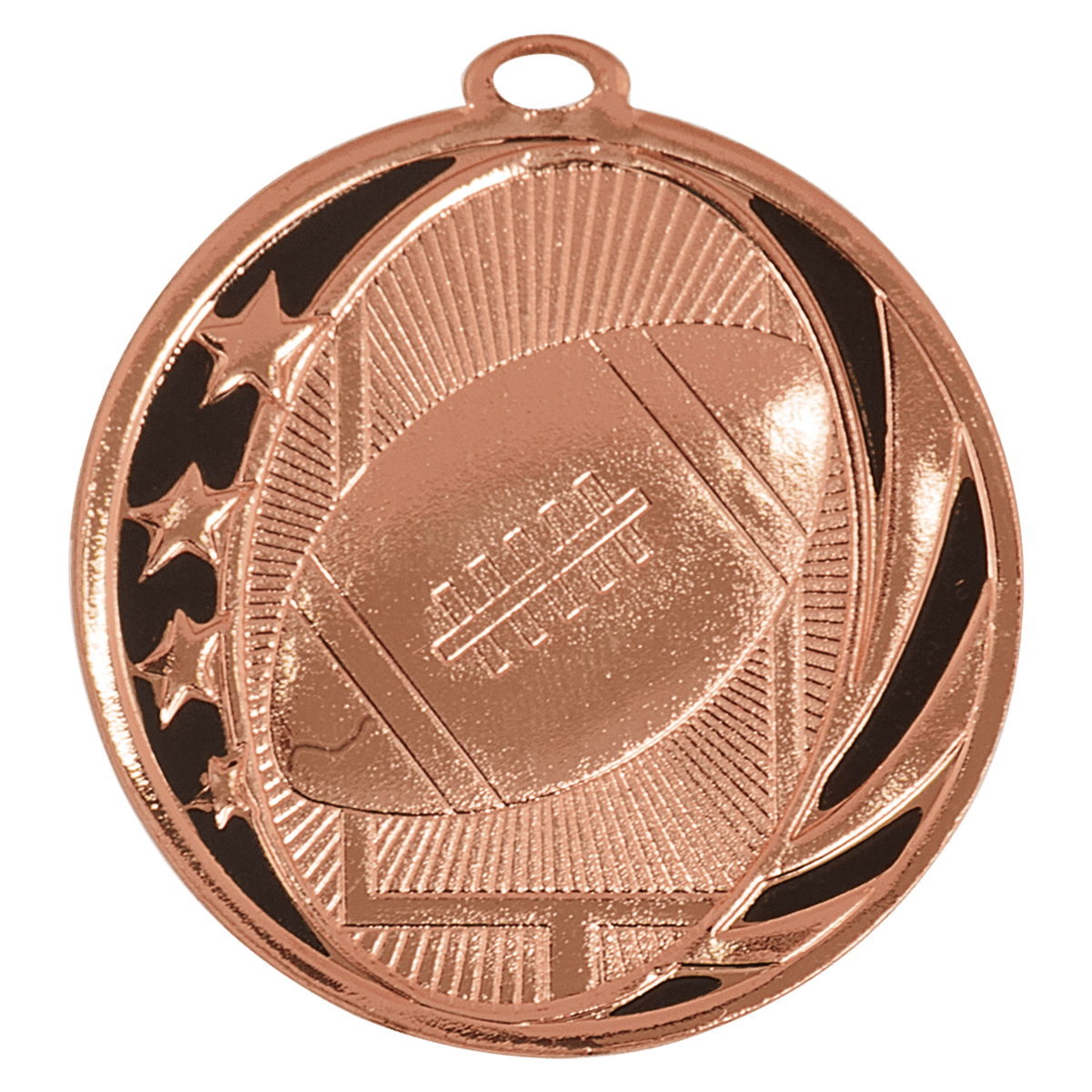 Football Laserable MidNite Star Medal Award