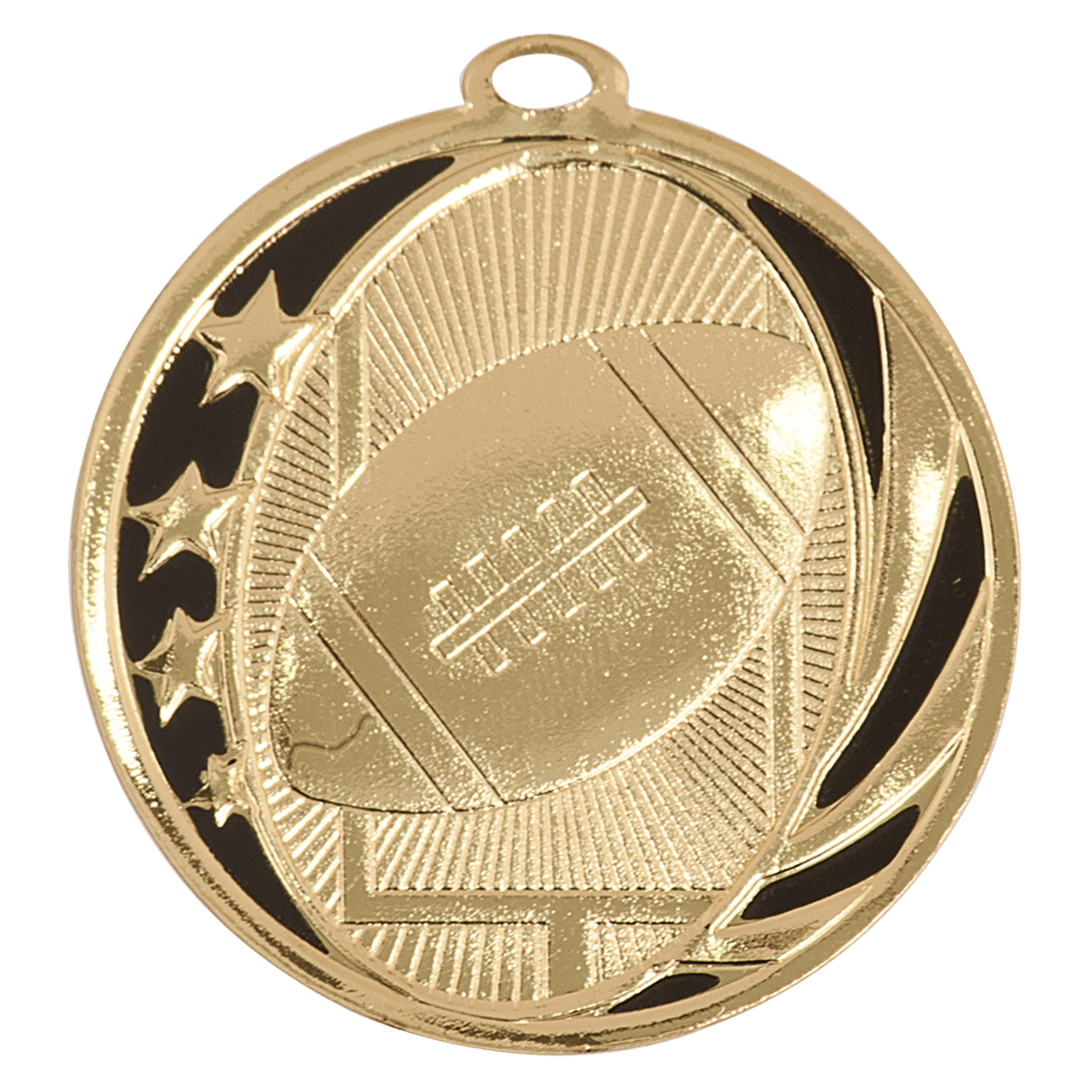 Football Laserable MidNite Star Medal Award