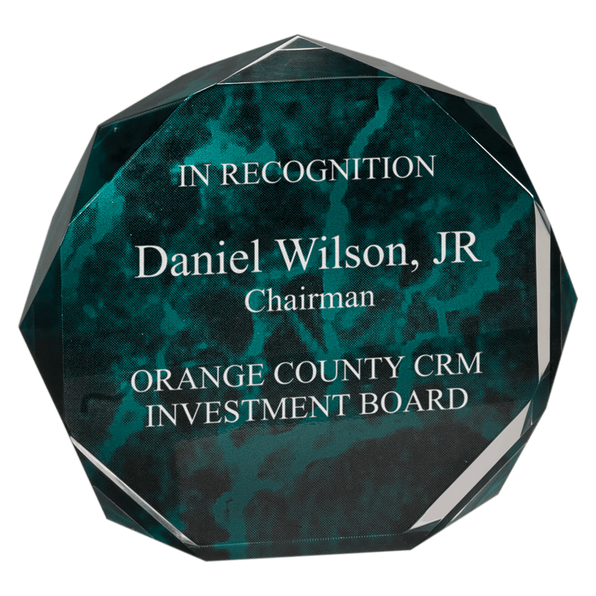 Marble Octagon Acrylic Award