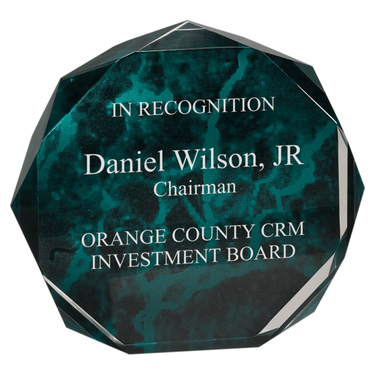 Marble Octagon Acrylic Award