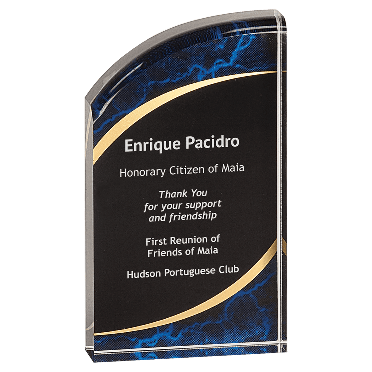 Marble Rounded Acrylic Award
