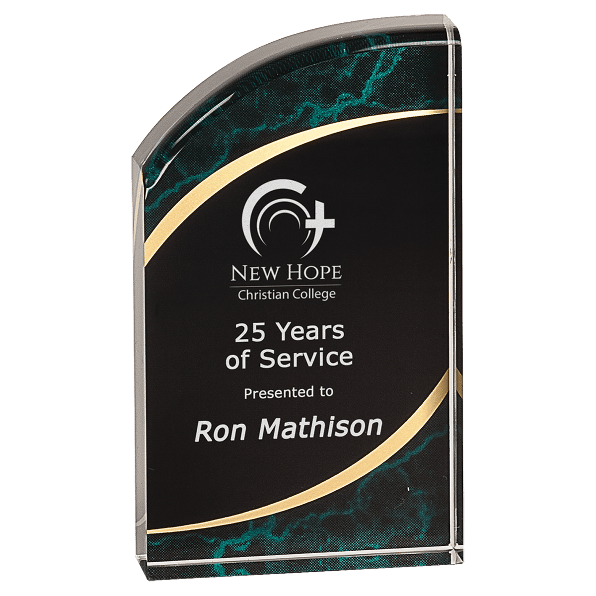 Marble Rounded Acrylic Award