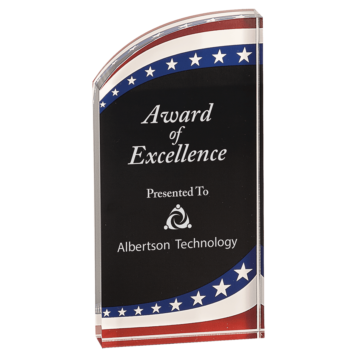 Stars & Stripes Rounded Acrylic Award