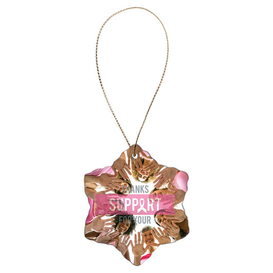 White Sublimatable Snowflake Ceramic Ornament