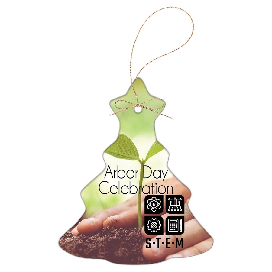 White Sublimatable Christmas Tree Ceramic Ornament