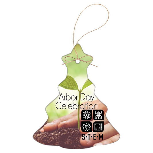 White Sublimatable Christmas Tree Ceramic Ornament