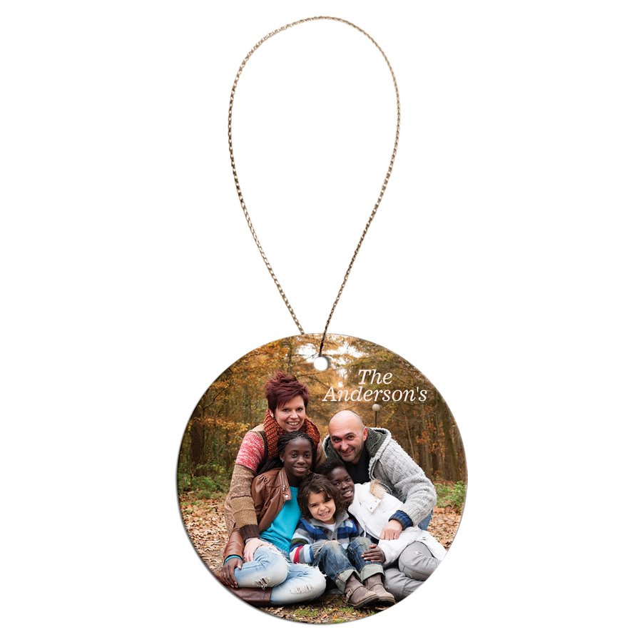 White Sublimatable Round Ceramic Ornament