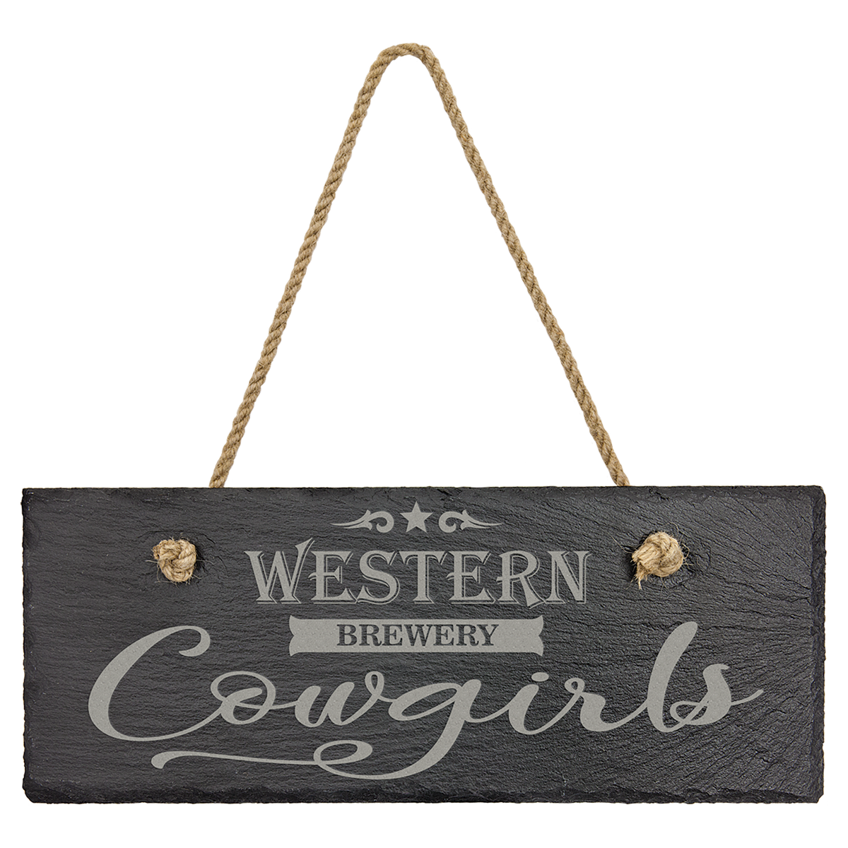 Rectangle Slate Decor with Hanger String