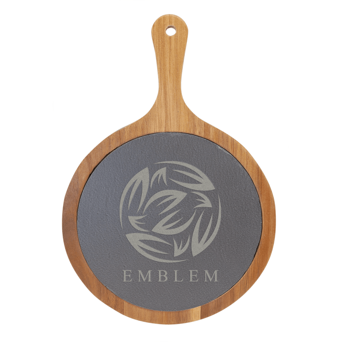 Round Acacia /Slate Serving Board with Handle