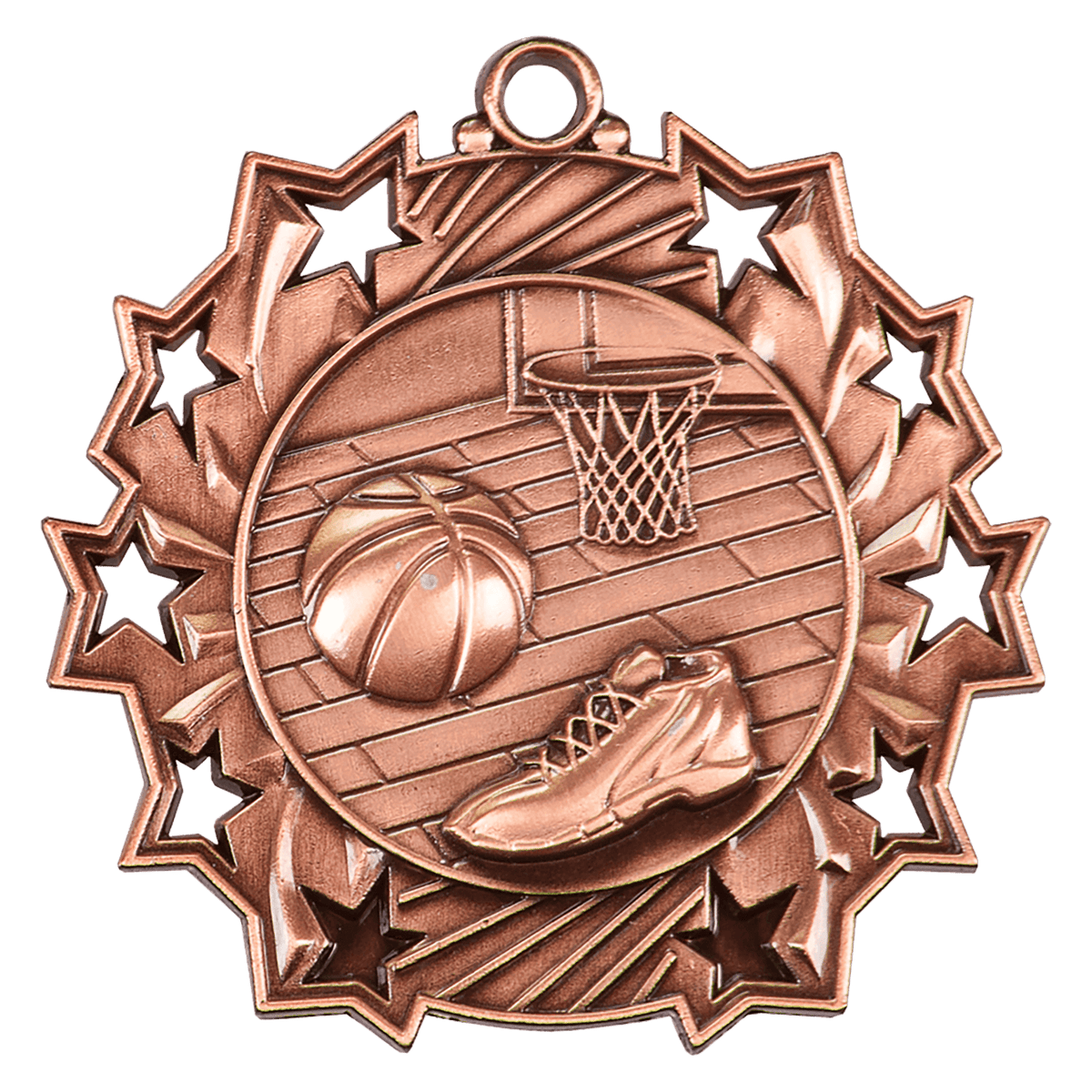 Basketball Ten Star Medal Award