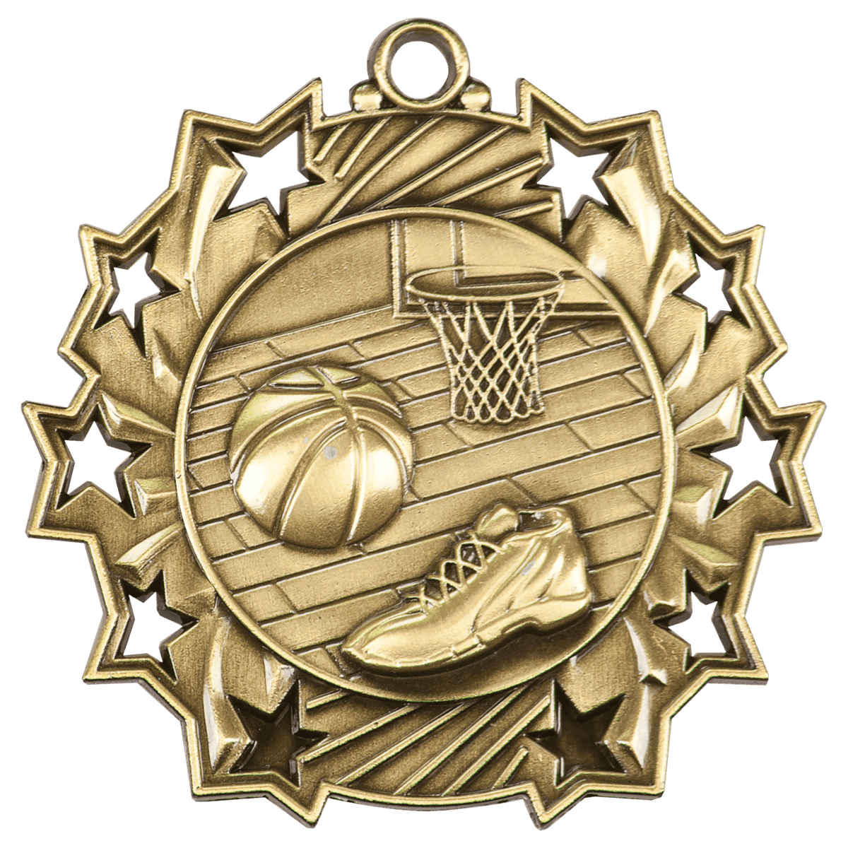 Basketball Ten Star Medal Award