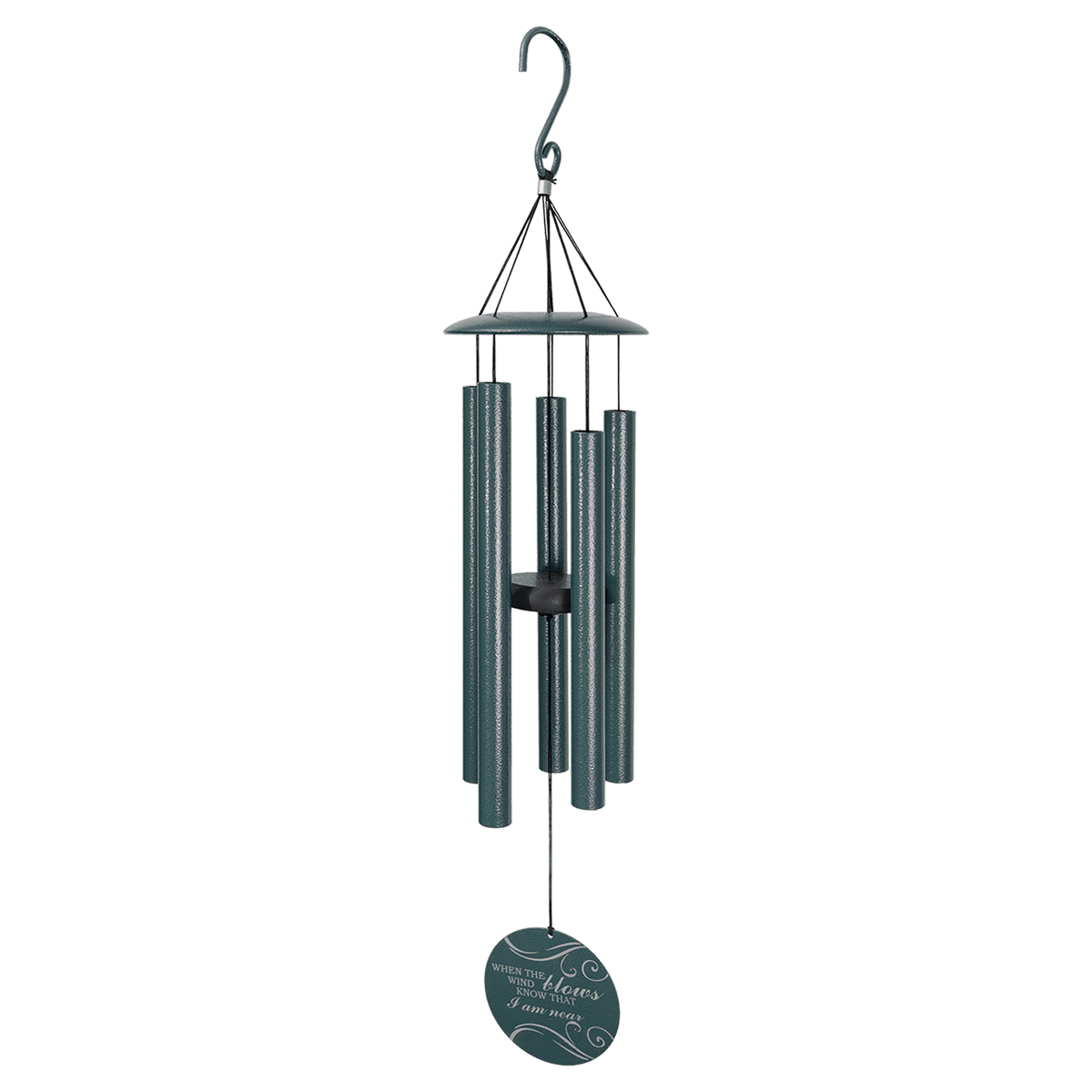 Dark Peacock Powder Coated Aluminum Wind Chime